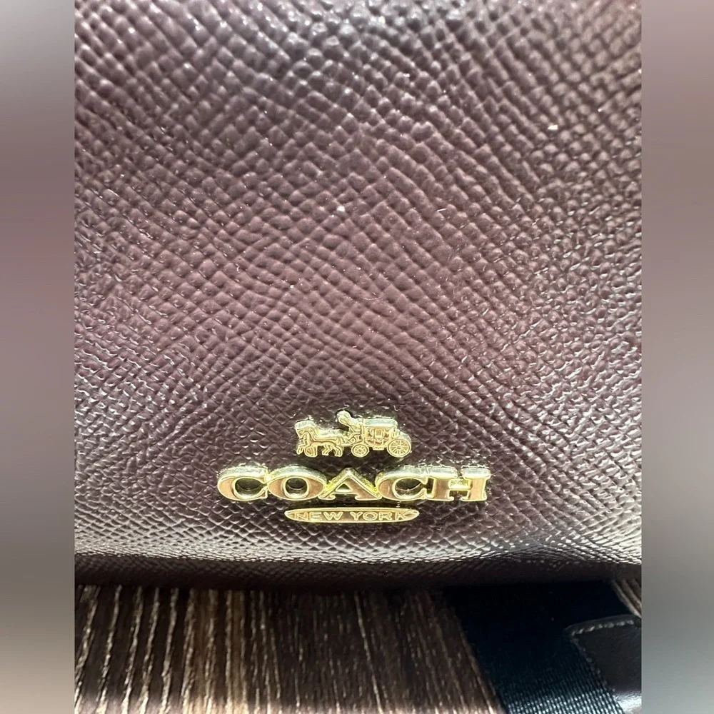 COACH MINI CHARLIE BURGUNDY LEATHER BACKPACK NWOT & coach tag​​​ - Picture 4 of 11